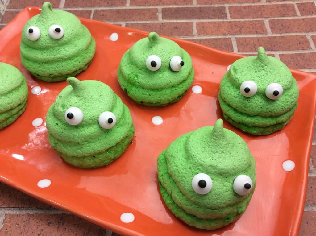 green Slime Cookies Recipe on a plate