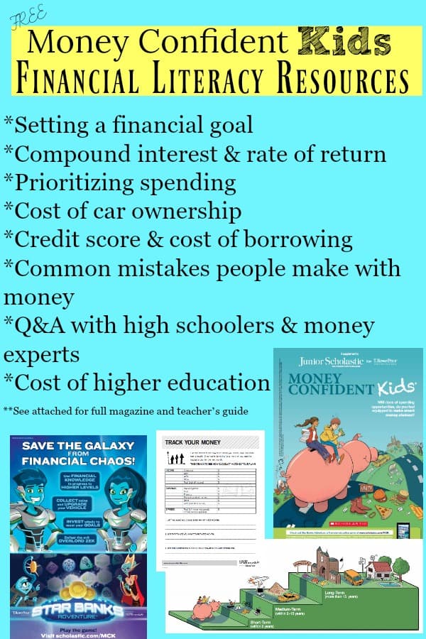 Free Money Confident Kids Financial Literacy Resources