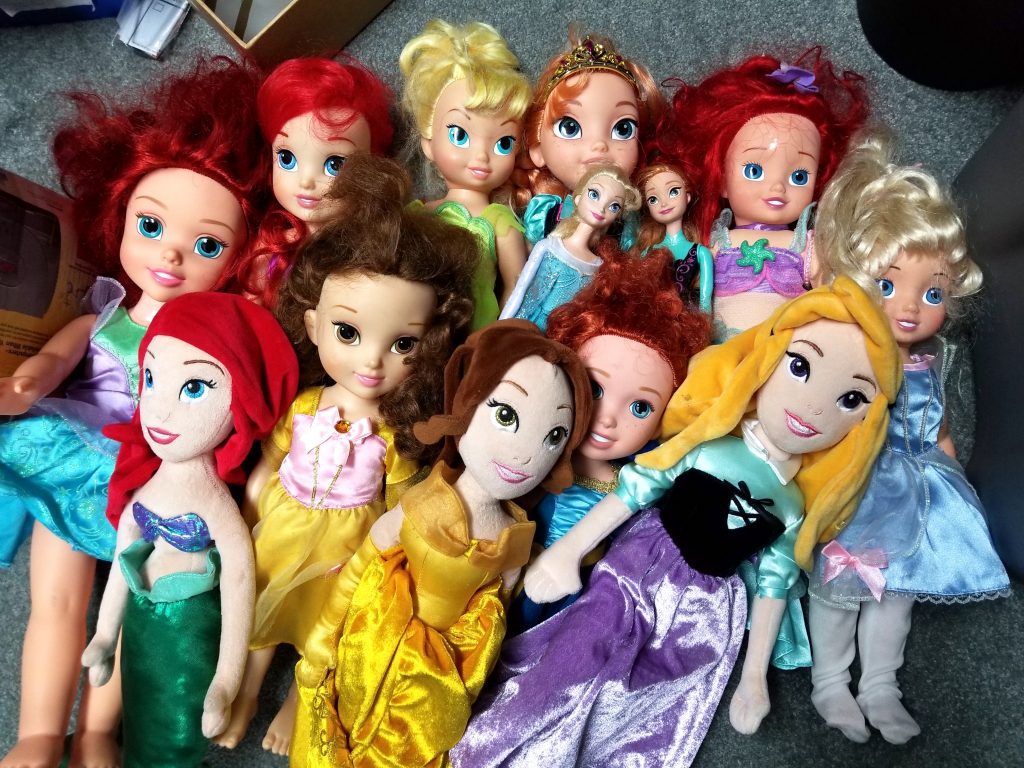 Disney Princess dolls from Goodwill thrift store
