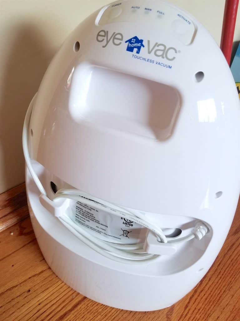 back of EyeVac Touchless Vacuum System Review