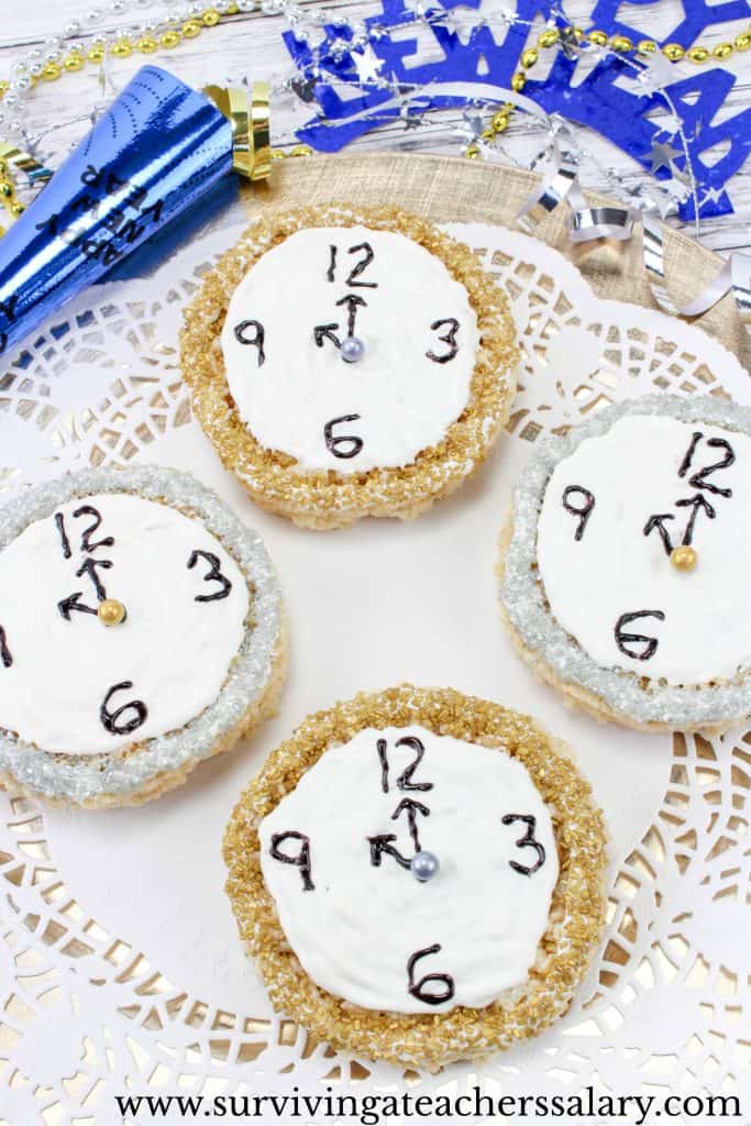 Learn Time with this New Year's Clock Rice Krispy Treat Tutorial