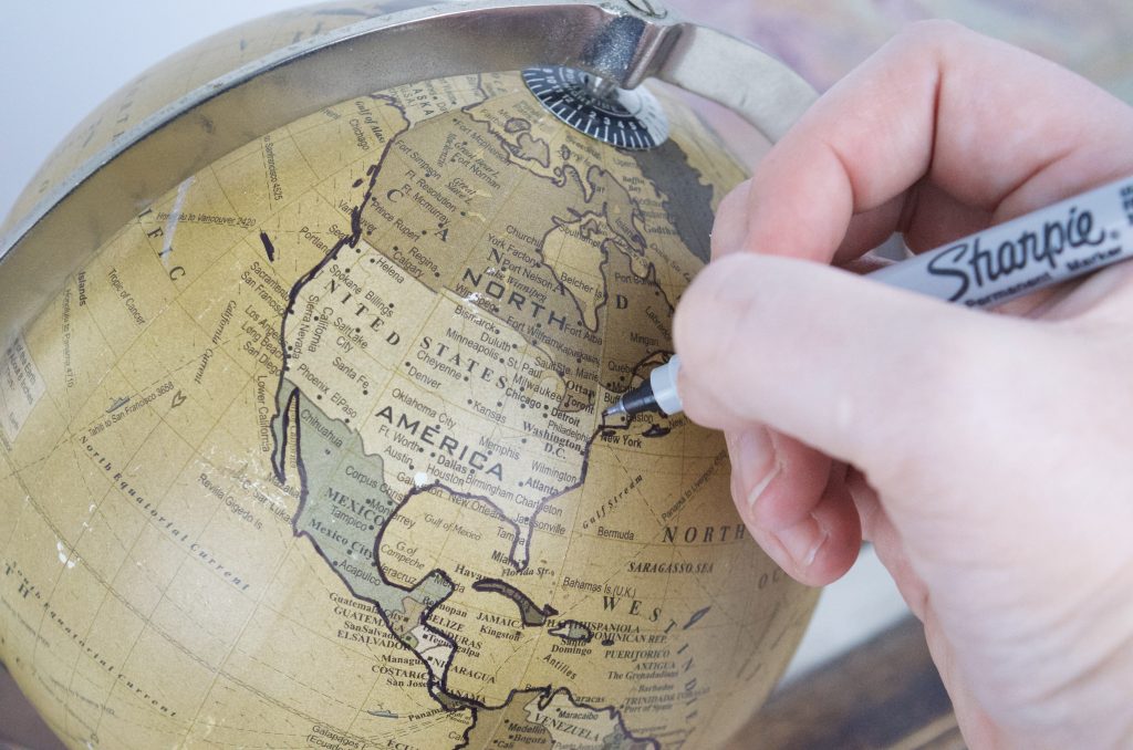 Tips for Re-purposing Globes DIY Button Globe