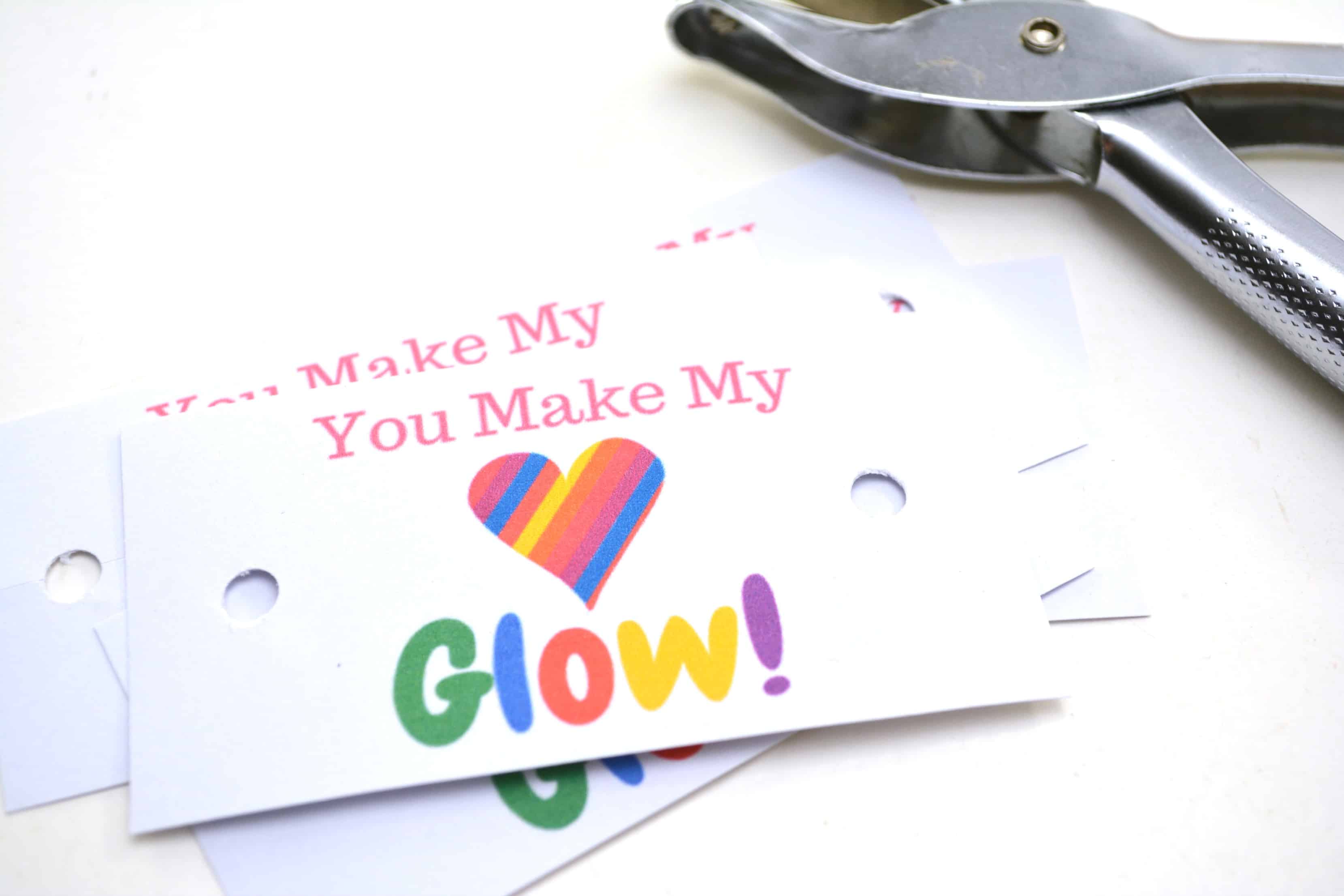 “You Make My Heart Glow” FREE Printable Valentine's Day Cards