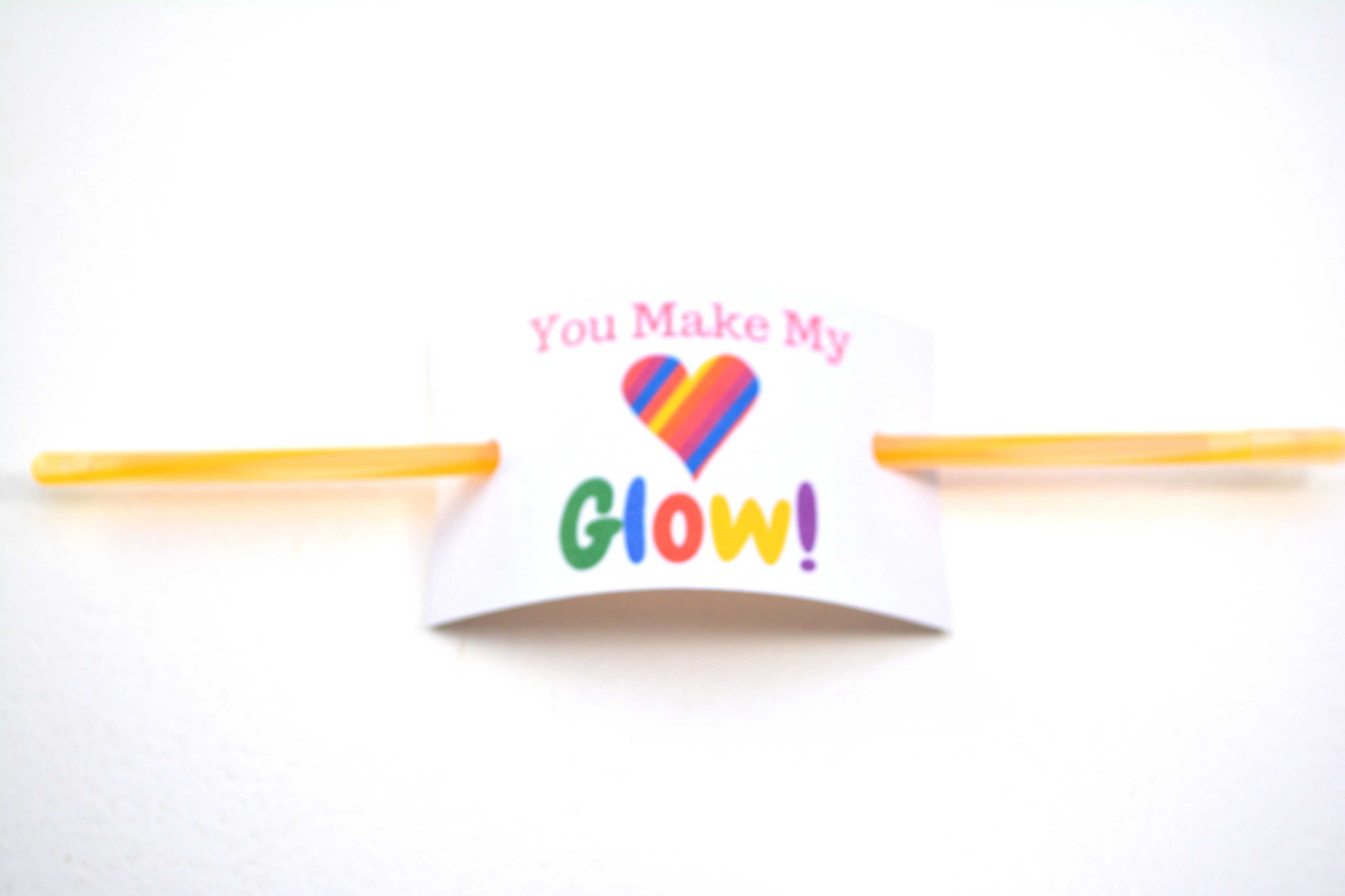 “You Make My Heart Glow” FREE Printable Valentine's Day Cards