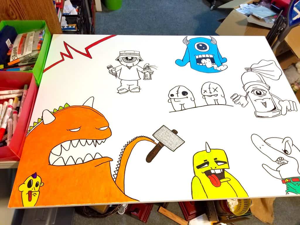 How To Make Your Own Graffiti Art Canvas Home Decor For Kids Bedrooms