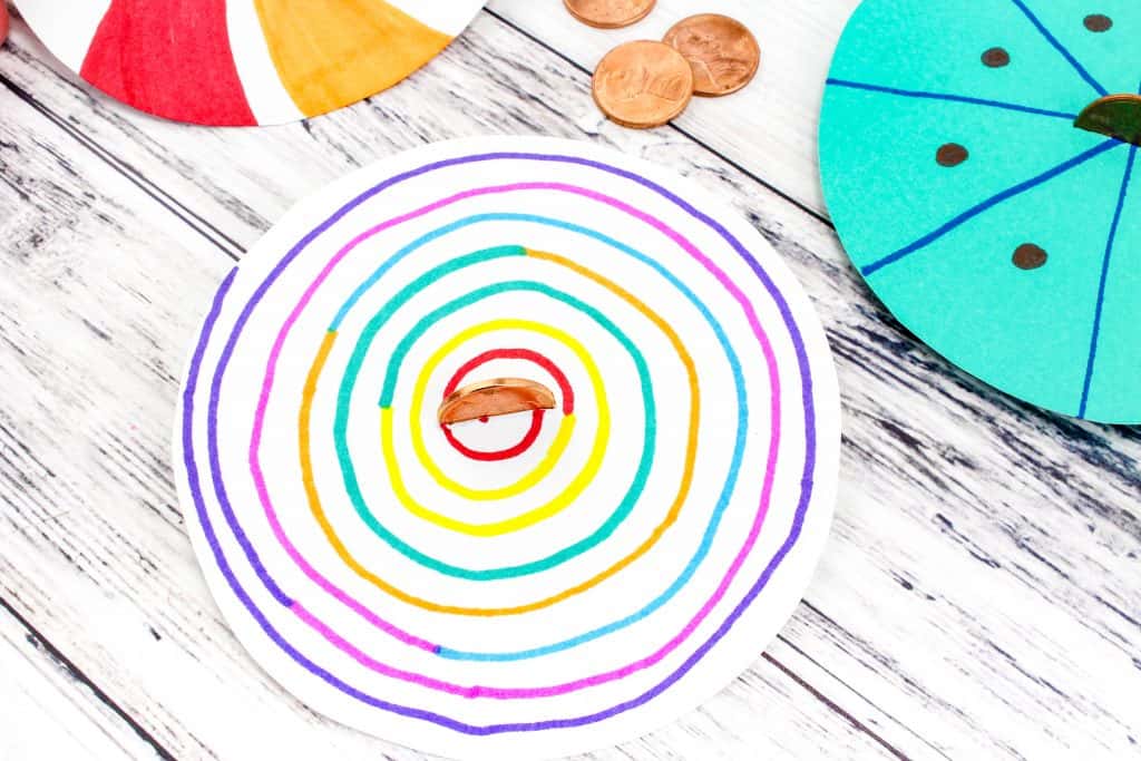 Make Your Own Lucky Penny Spinner Art: Fine Motor Skills Activity