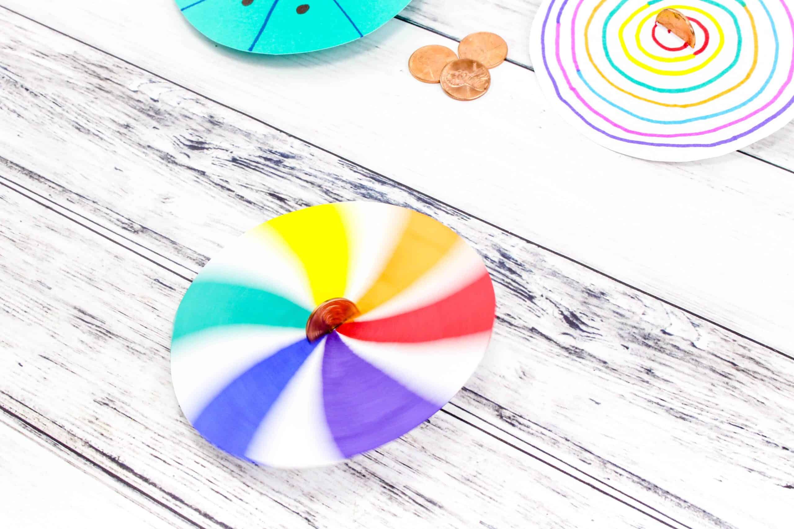 Make Your Own Lucky Penny Spinner Fine Motor Skills STEM Art Activity