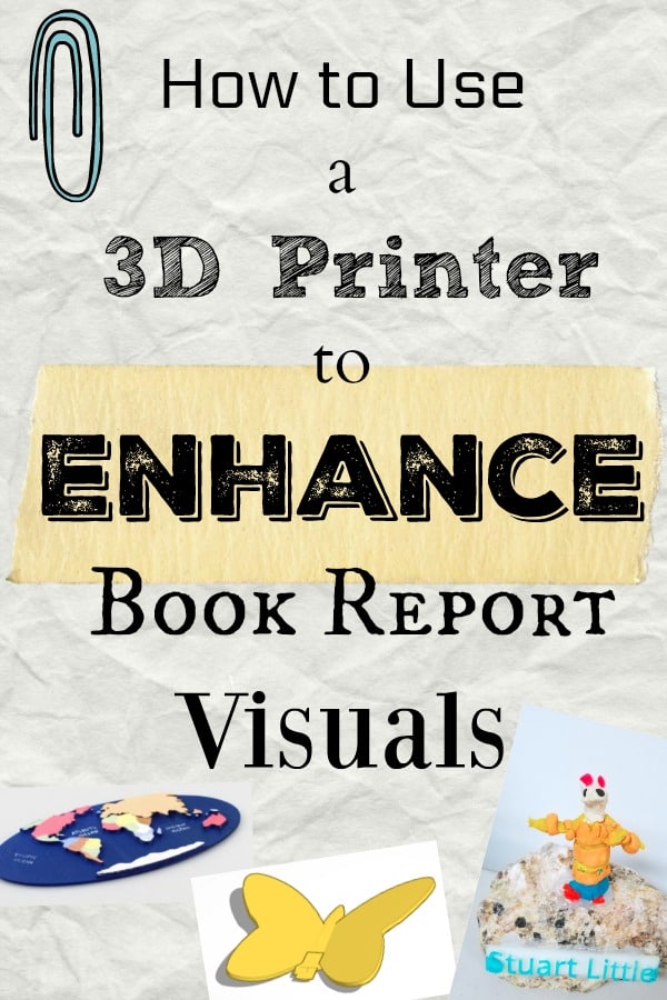 book report visuals 3d printed