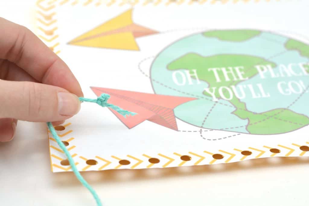 "Oh the Places You'll Go" Dr. Seuss inspired Printable Lacing Activity