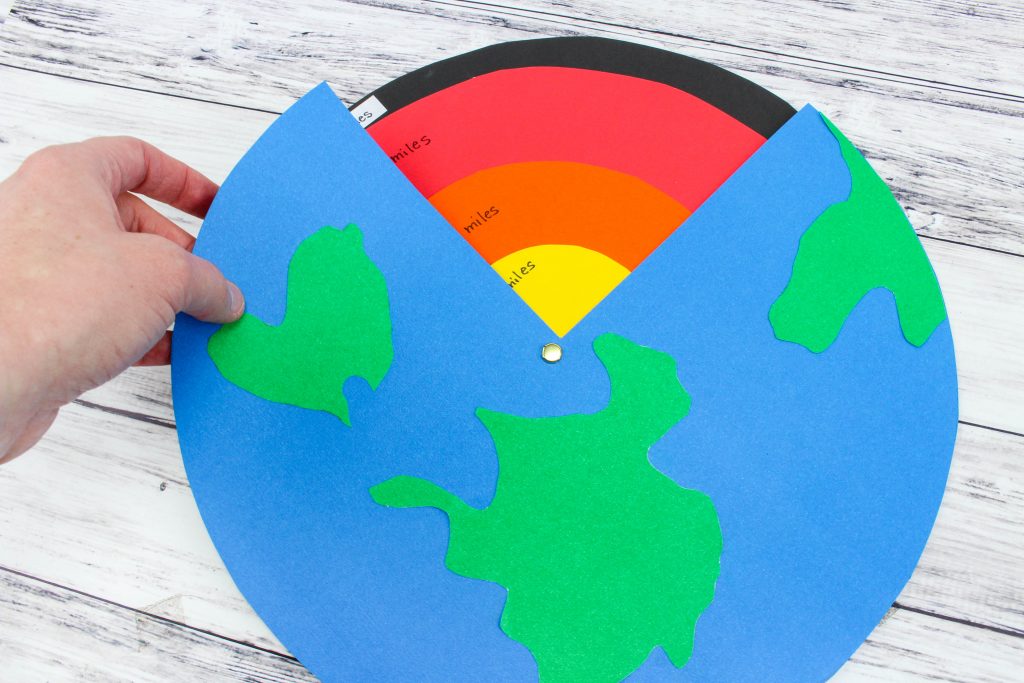 finished paper earth layers interactive activity for science