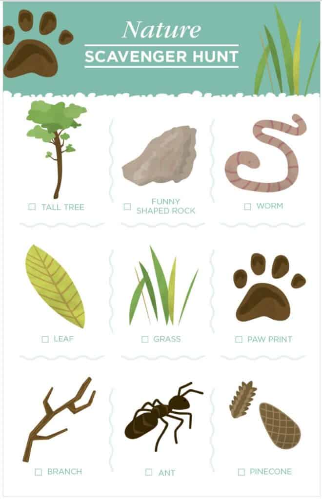 Nature Scavenger Hunt Printable