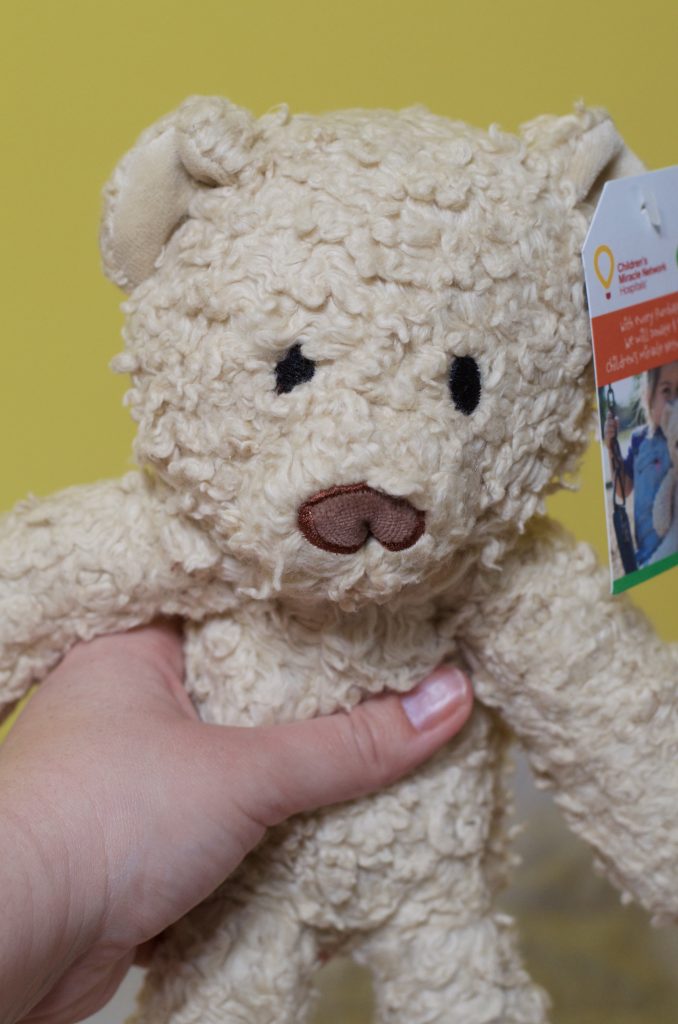 cream teddy bear for children's hospital fundraiser