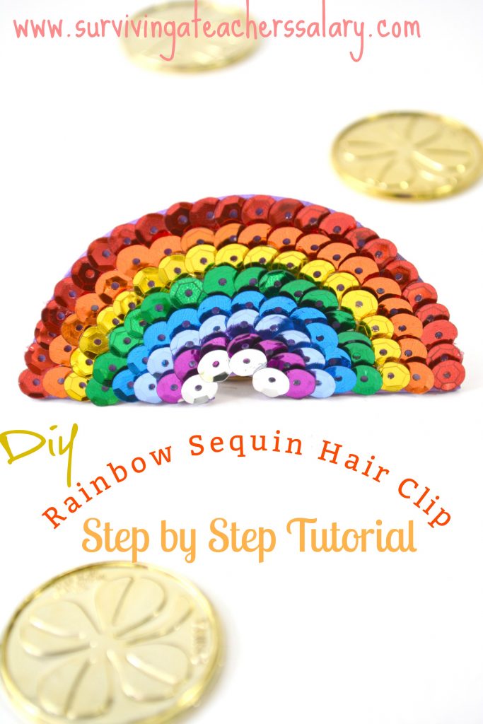 How to Make Your Own Rainbow Sequin Hair Clip for Girls