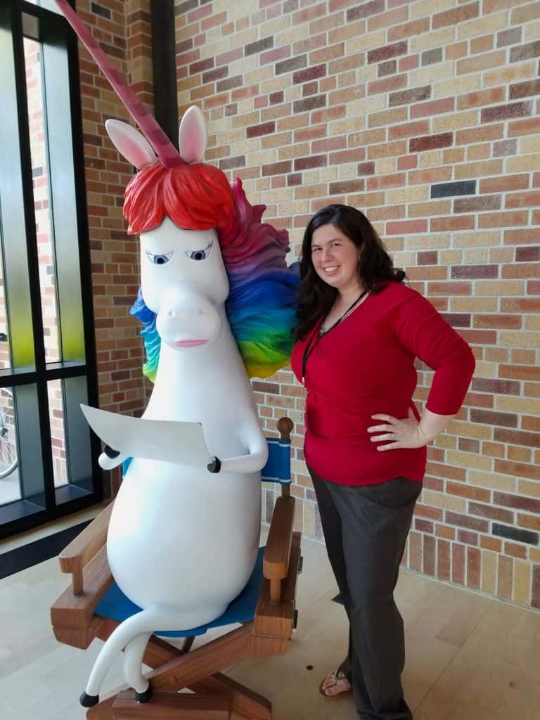 magical unicorn statue at Pixar