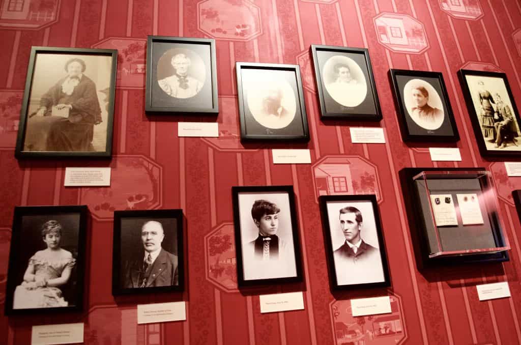 photo wall of Walt Disney's family