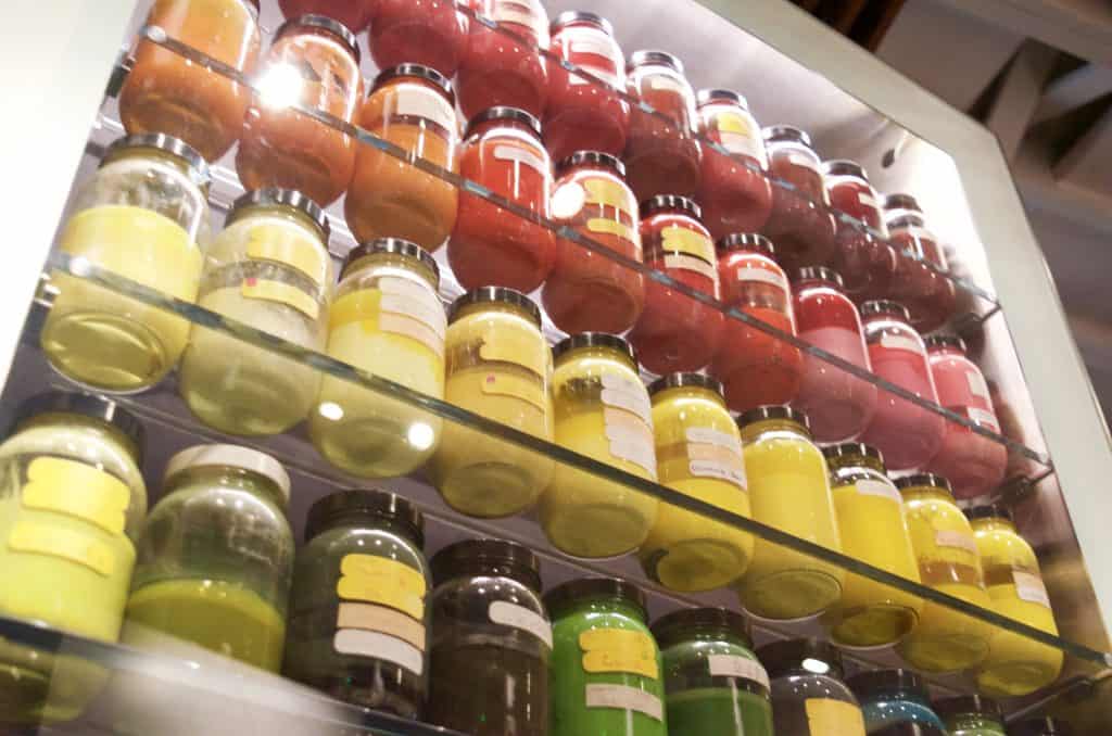 jars of color pigmentation at Walt Disney Museum