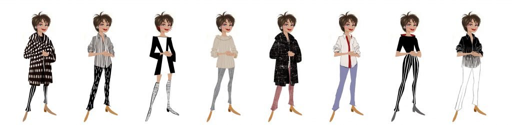 Pixar Animation concept art fashion for Incredibles 2