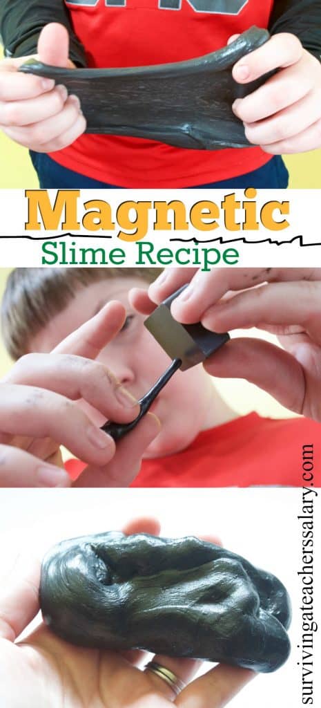 magnetic slime recipe photo tutorial