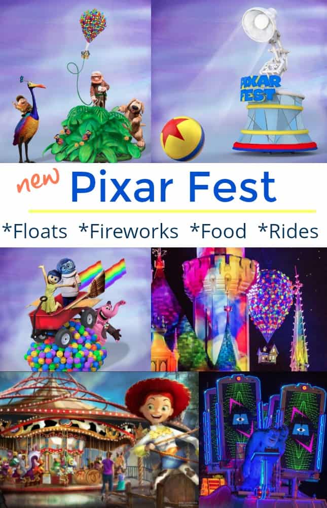 Pixar Fest floats and fireworks