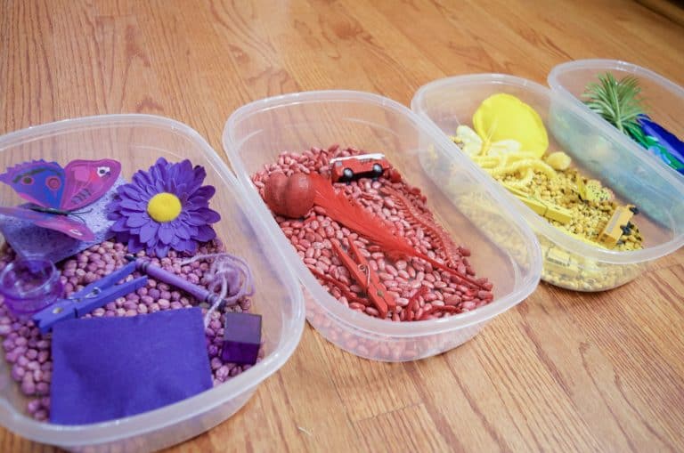 How to Dye Beans for Sensory Bin Idea: Learning Colors