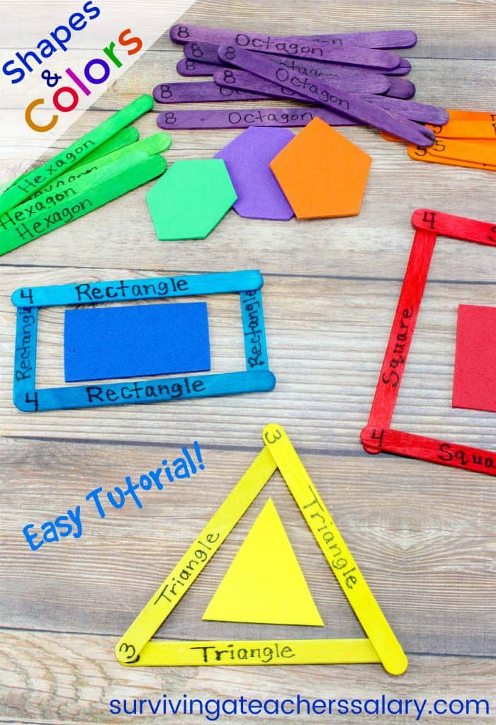 craft stick shapes and colors