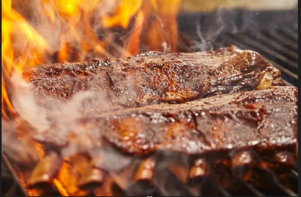 bbq baby back ribs on the grill