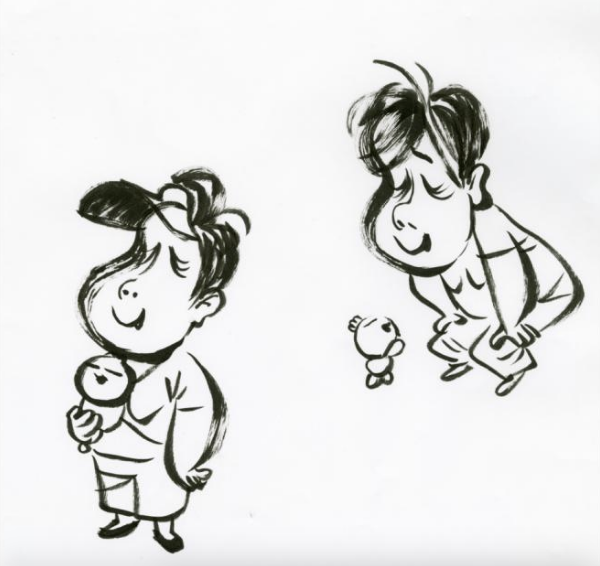 original Bao short film clip Disney Pixar drawings