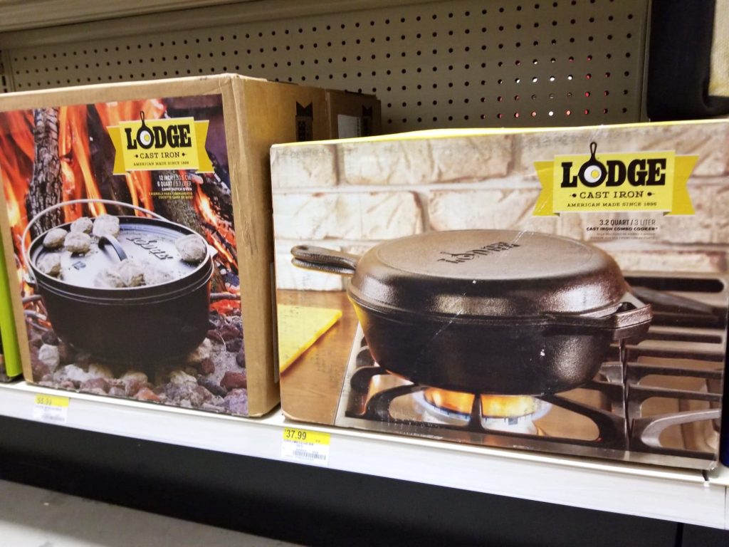 Lodge cast iron pots at Theisen's