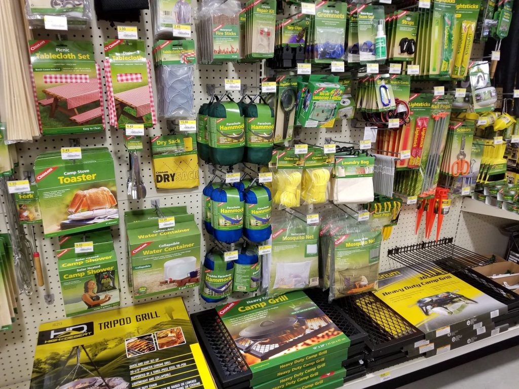 camping supplies at Theisen's