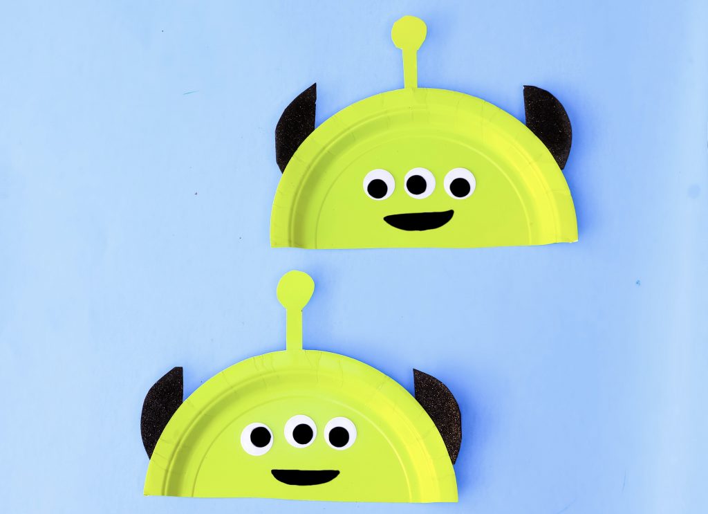 green space aliens paper plate kids craft