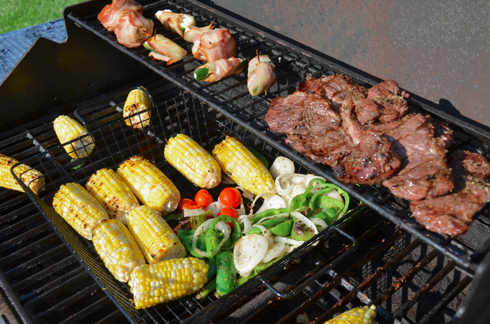 vegetables in a grill basket from Theisen's