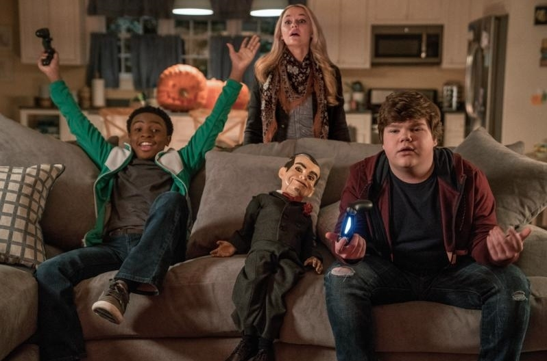 Goosebumps 2 movie slappy Madison Iseman, Jeremy Ray Taylor and Caleel Harris