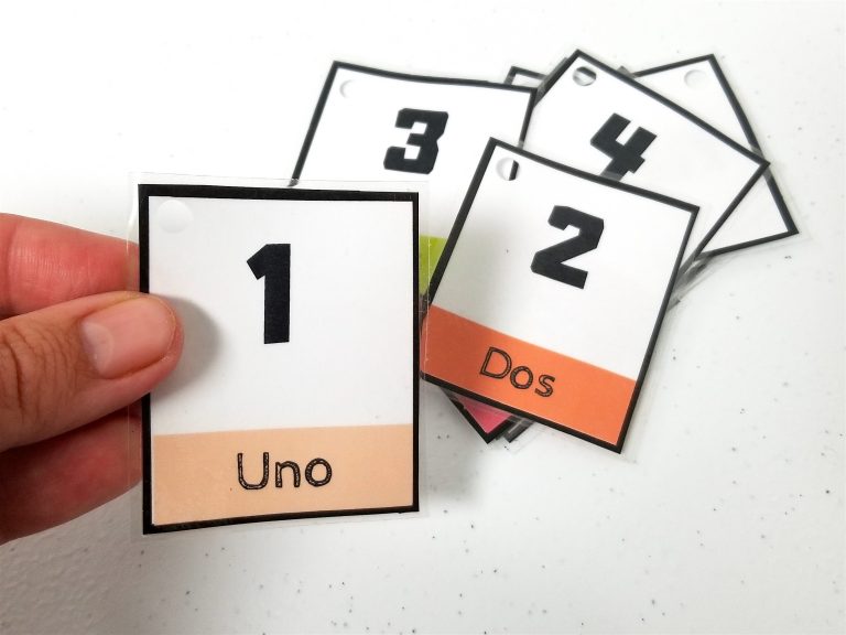 FREE Printable Spanish Flashcards Numbers 1-30