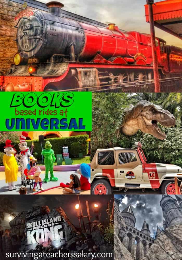 theme park rides at Universal based on books