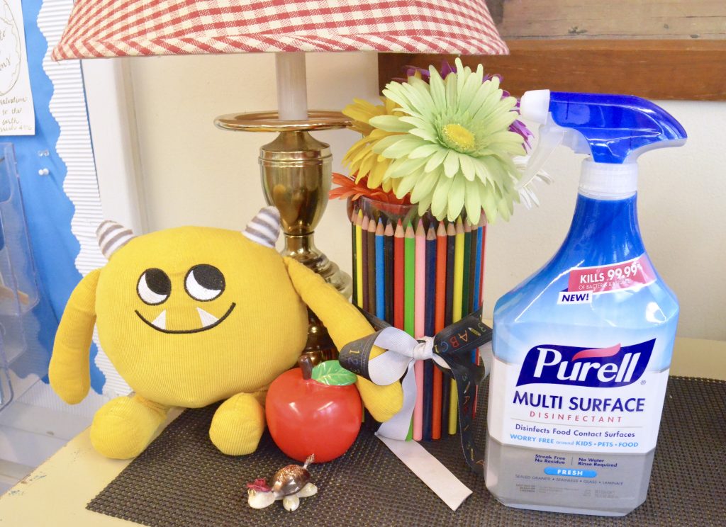 classroom decorations with PURELL Disinfecting Spray