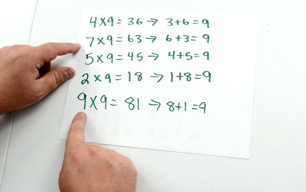 math hack number 9 multiplication