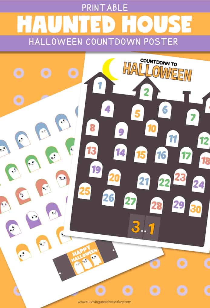 printable Halloween calendar activity