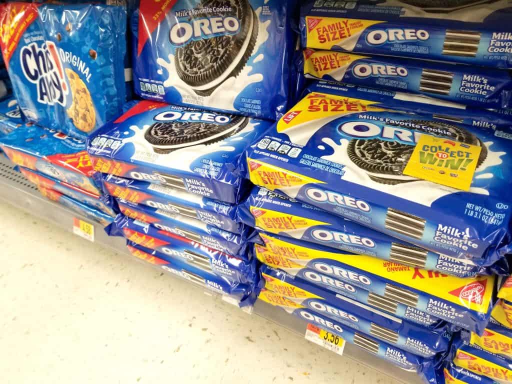 Oreo cookies on shelf