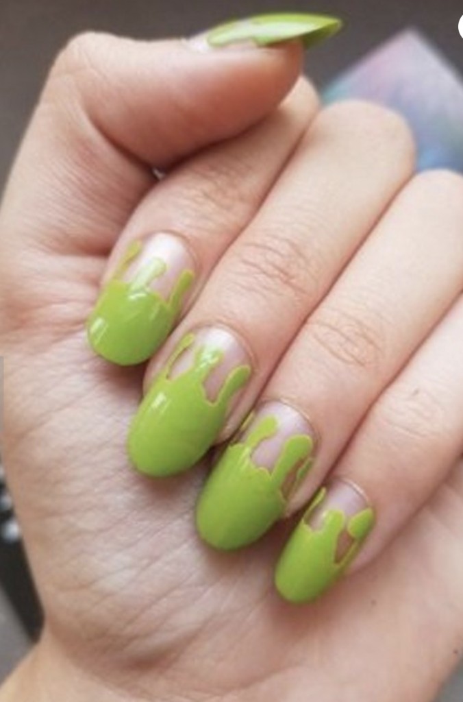 Goosebumps slime nails