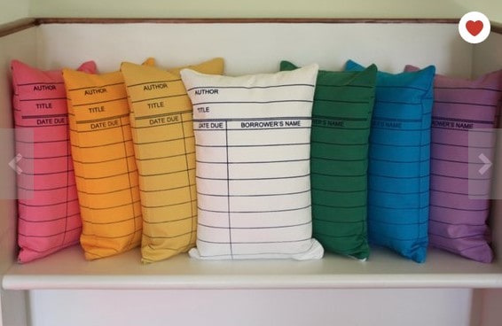 Library Card Pillows