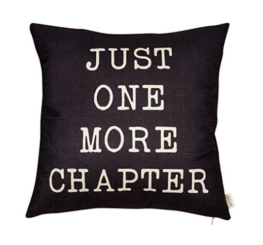 Just One More Chapter Book Pillow