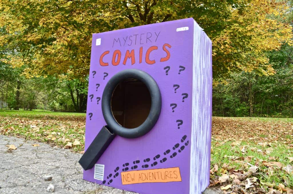 purple comic book costume DIY