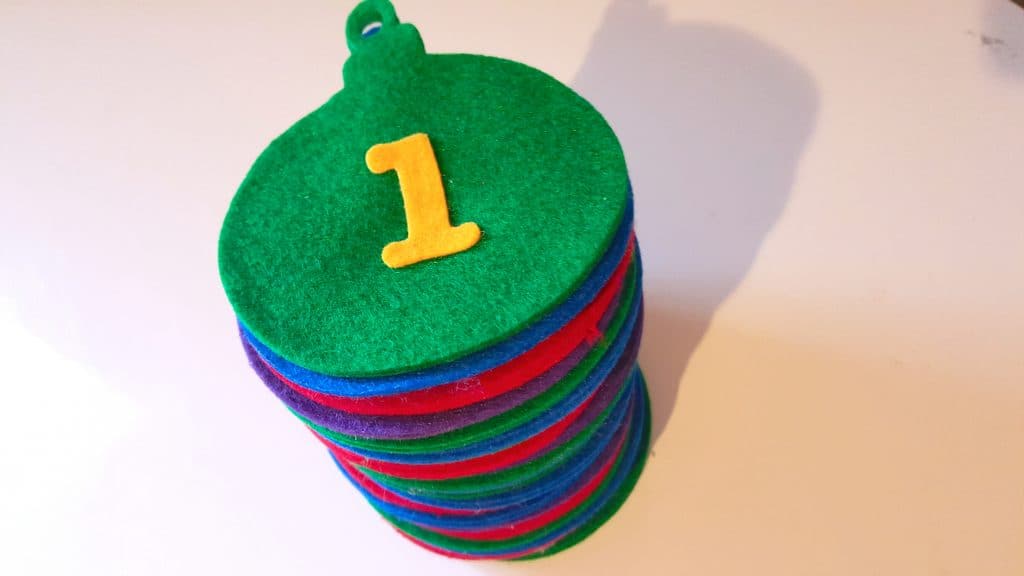 no sew felt ornament advent calendar