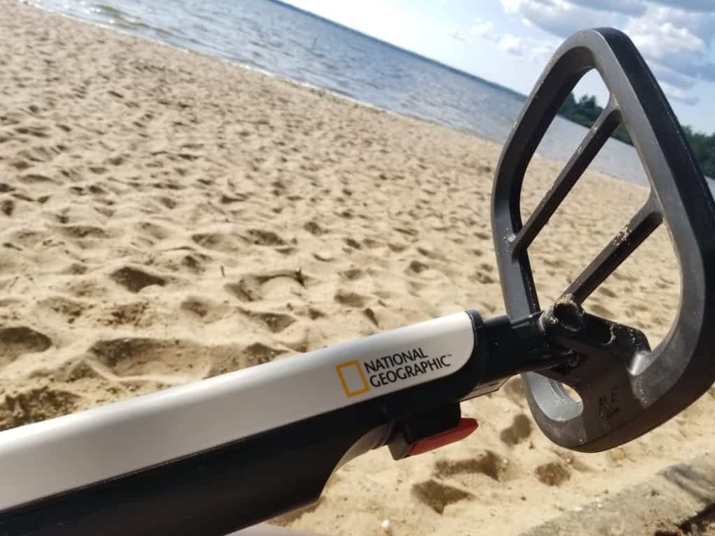 metal detecting on the beach