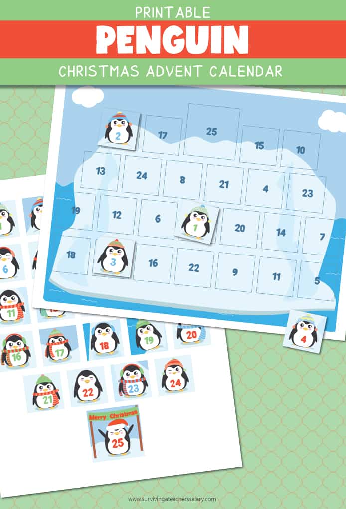 winter penguin advent calendar