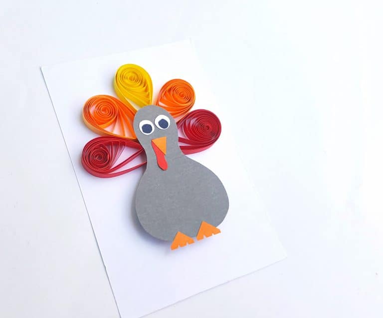 How to Make a Quilled Turkey Paper Craft for Thanksgiving