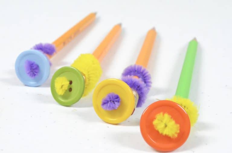 Pete the Cat Activity: Groovy Button Pencil Toppers Tutorial