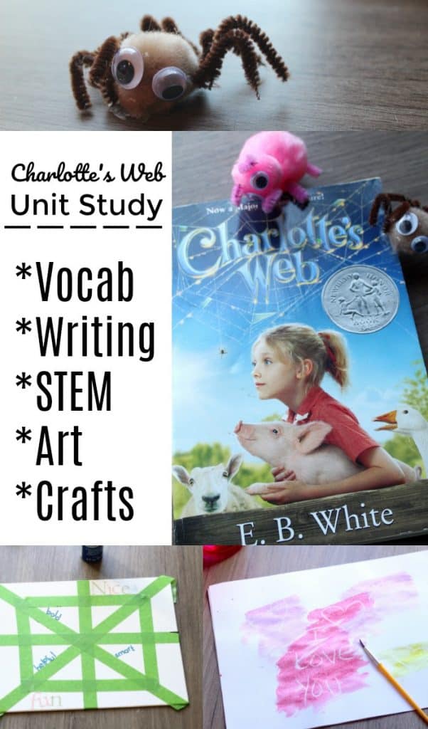 Charlotte's Web spider and pig crafts