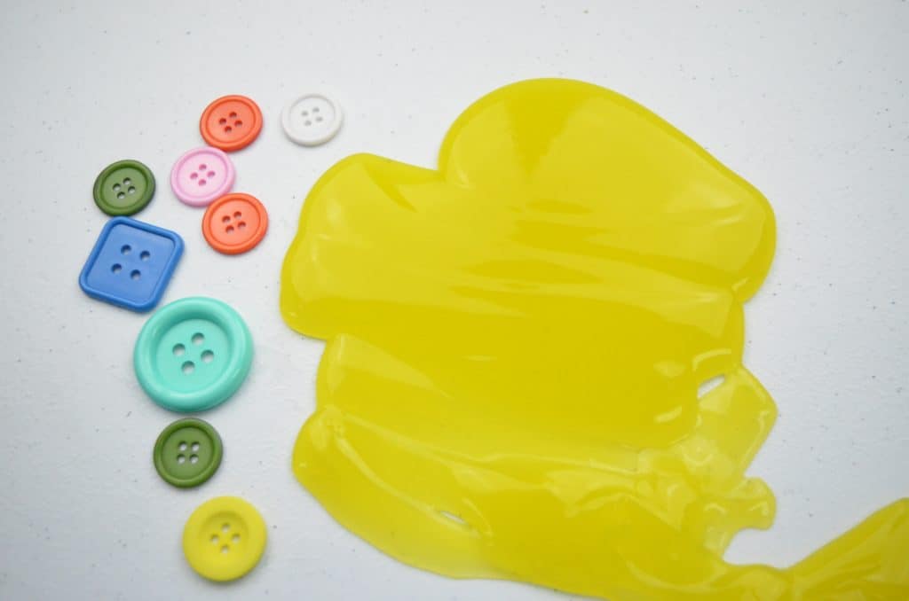 yellow slime and buttons