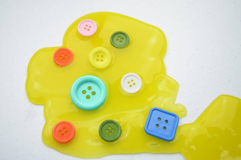 yellow slime with buttons